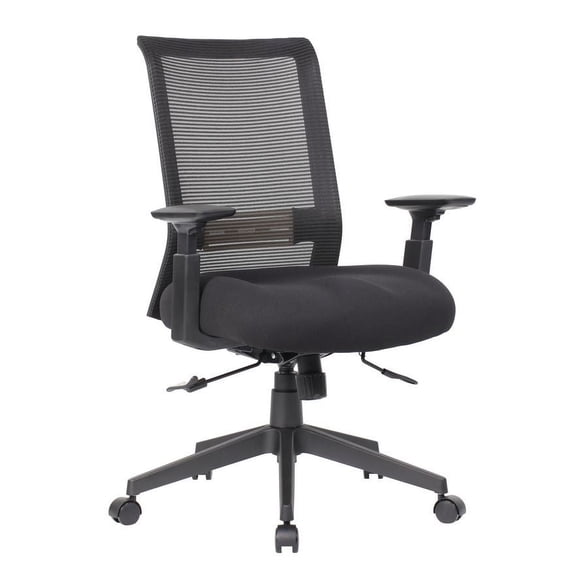 Boss Office Products Mesh Desk Chair with Casters, Black