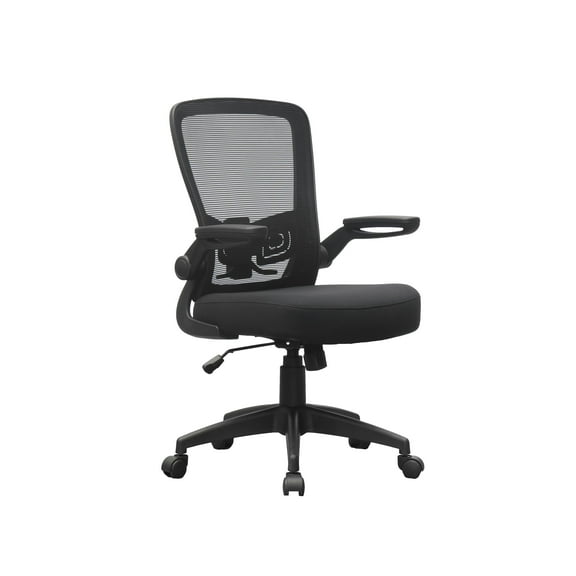 Boss Office Products Mesh High Back Flip Arm Task Chair, Black