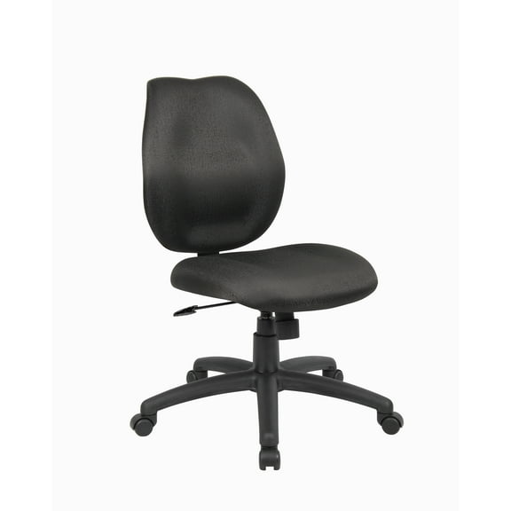 Boss Office Products Mid-Back Armless Office Task Chair with Casters, Black