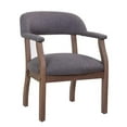 thumbnail image 1 of Boss Office Products Modern Captain's Reception Waiting Room Chair in Slate Grade Commercial Grade Linen, 1 of 7