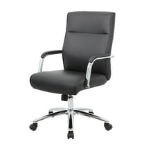 Boss Office Products Modern CaressoftPlus Vinyl High Back Conference Executive Chair, Black