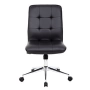 Boss Office Products Modern Faux Leather Tufted Ergonomic Office Swivel Chair, Black