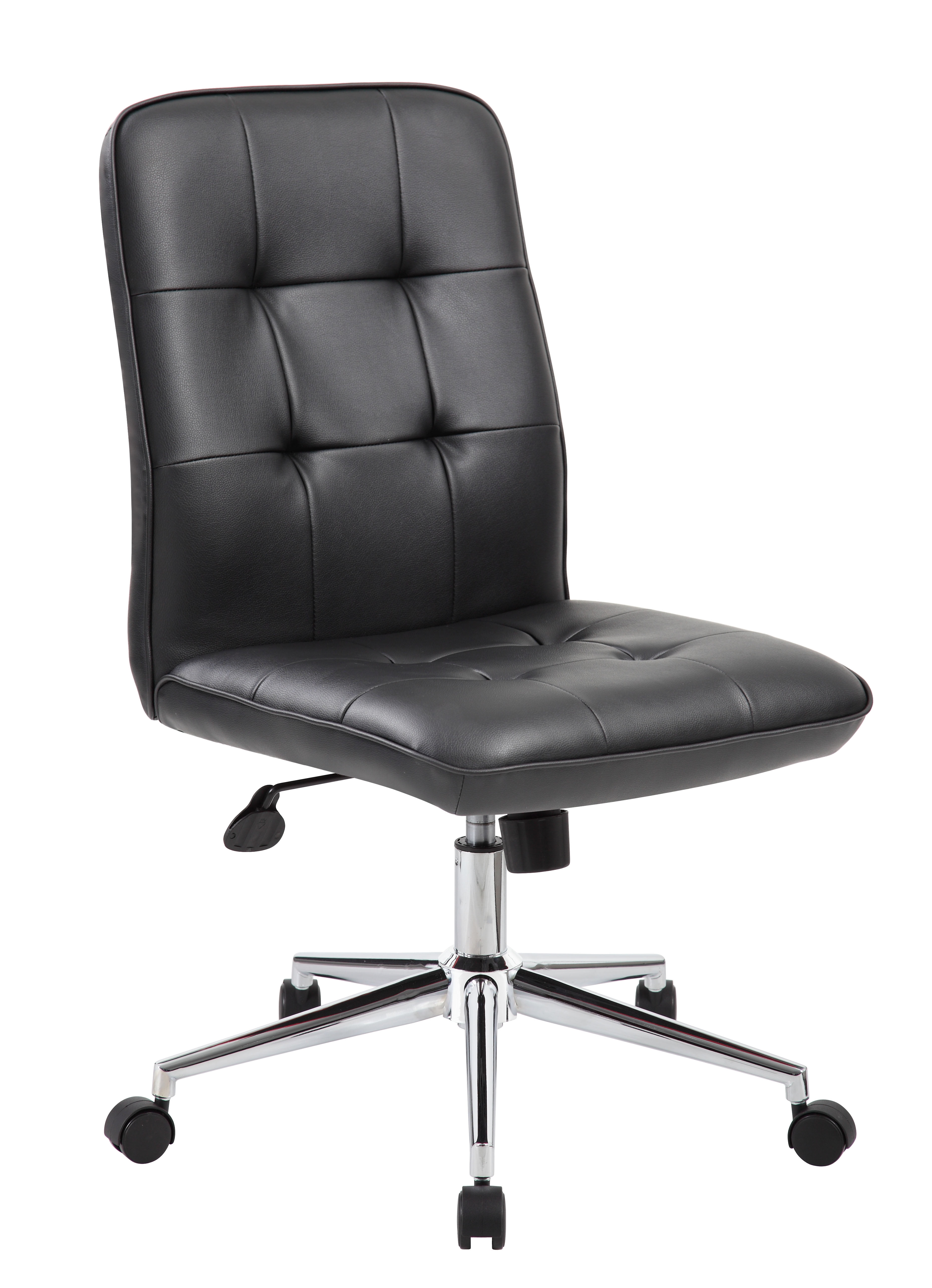 ErgoFlex Black CaressoftPlus Armless Task Chair with Swivel Base