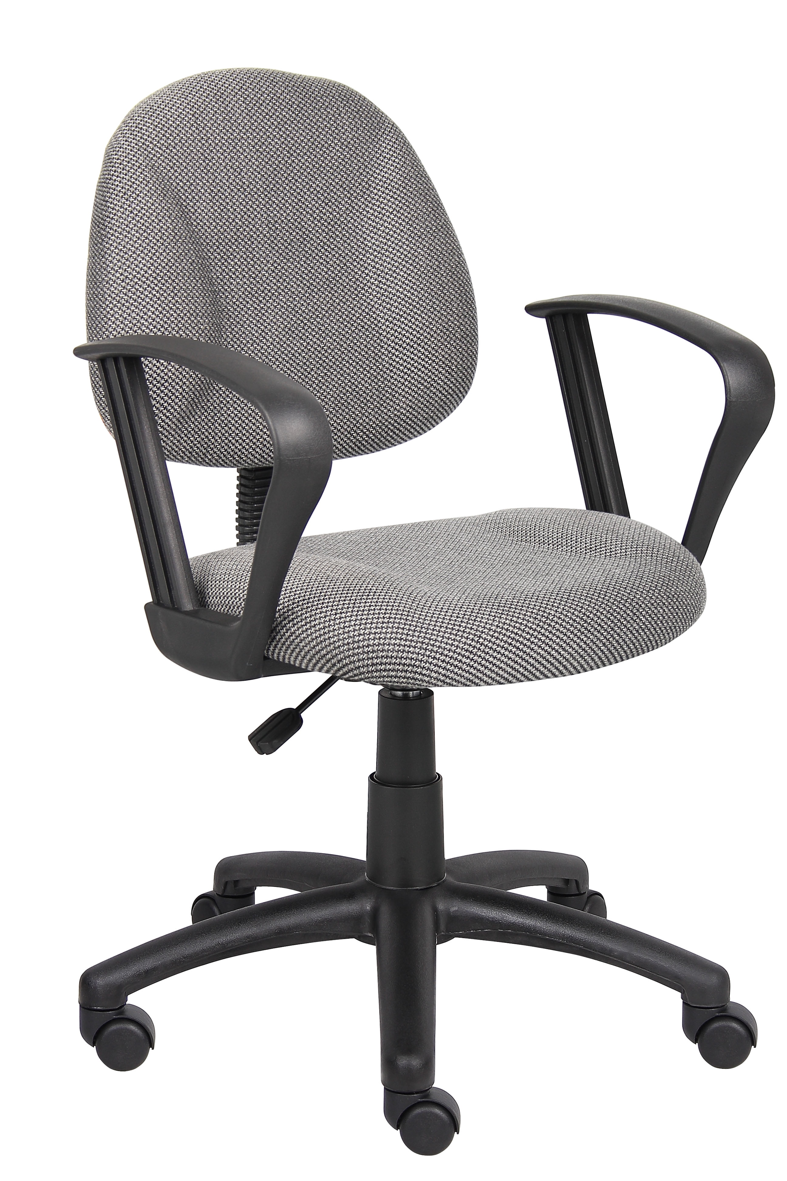 ErgoFlex Gray Fabric Task Chair with Swivel & Adjustable Height