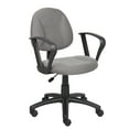 thumbnail image 1 of Boss Office Products Perfect Posture Deluxe Office Task Chair with Loop Arms, Grey, 1 of 7