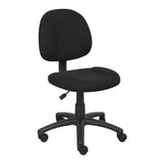 Boss Office Products Perfect Posture Deluxe Office Task Chair without Arms, Black