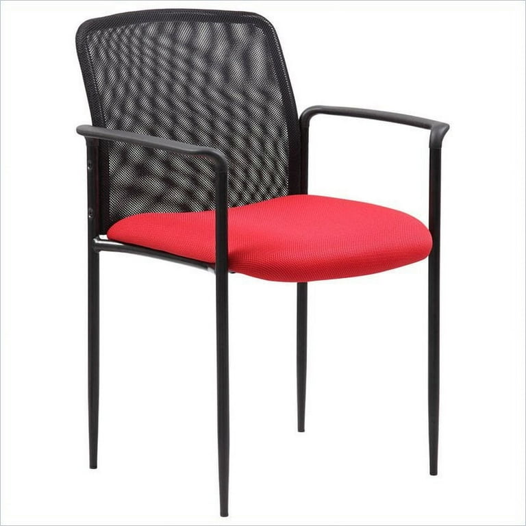 Boss Office Products Red Stackable Guest Reception Waiting Room
