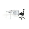 thumbnail image 1 of Boss Office Products Simple System 48" x 24" Single Desk with (1) Pedestal, White, 1 of 8