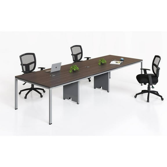 Boss Office Products Simple System Rectangular Conference Table, 29-1/2"H x 142"W x 47"D, Driftwood
