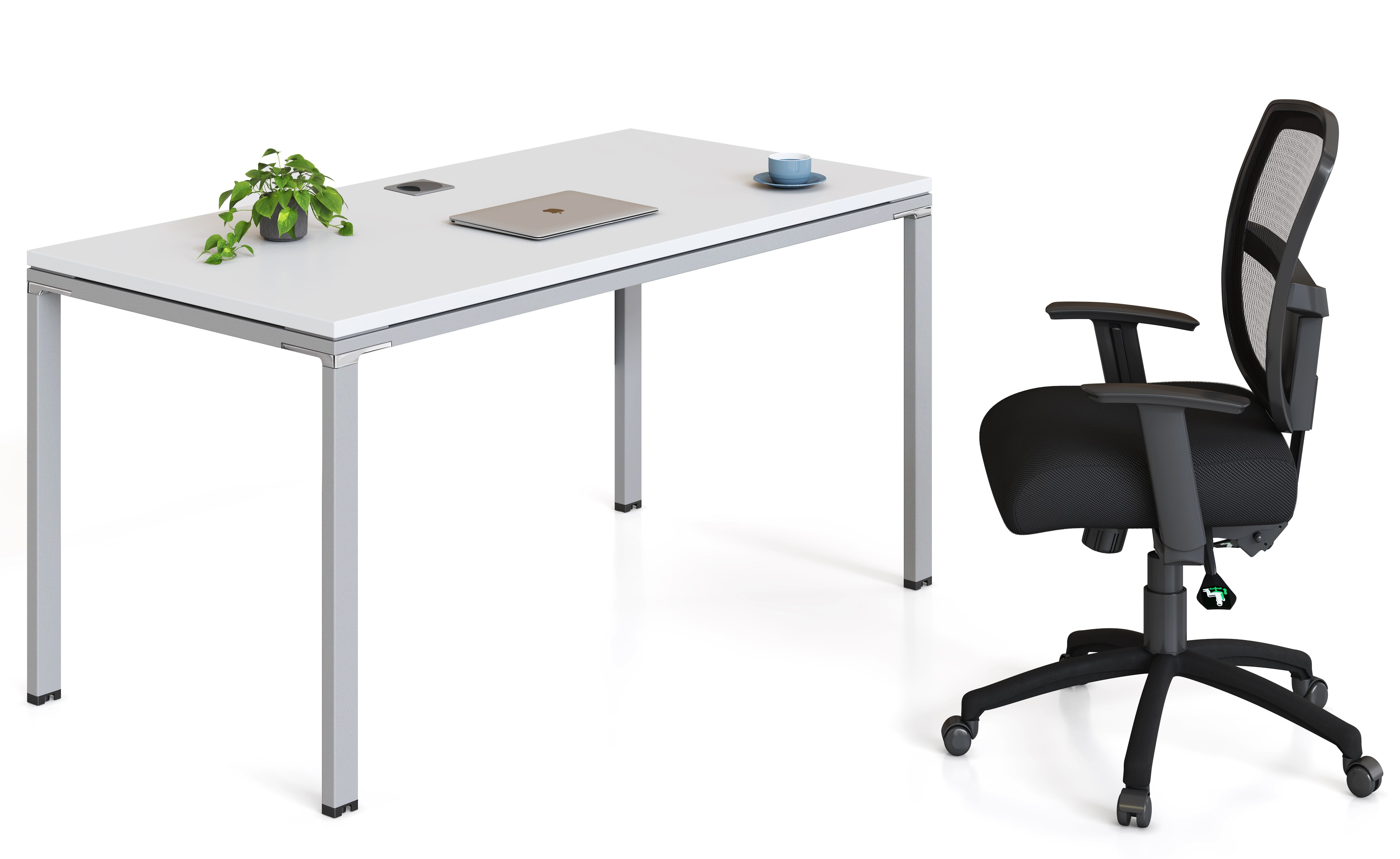 Boss Office Products Simple System Single Desk 48" x 24" Desk Top, White