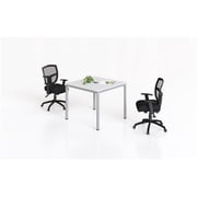 Boss Office Products Simple System Square Conference Table, 29-1/2"H x 36"W x 36"D, White