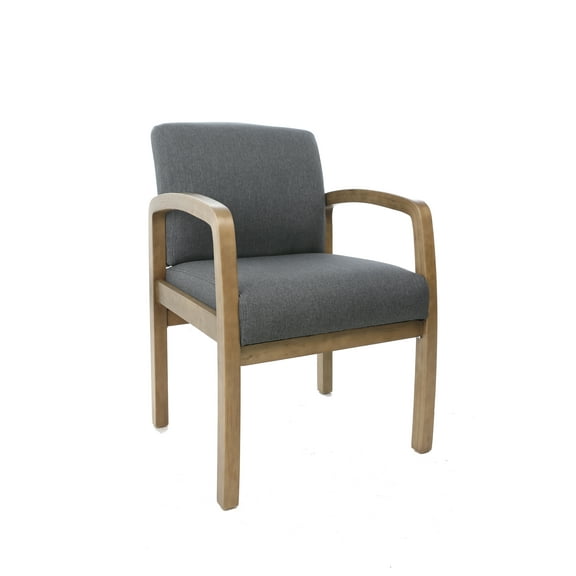 Boss Office Products Slate Gray Transitional Fabric Upholstered Armchair, Gray