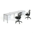 thumbnail image 1 of Boss Office Products Simple System Side by Side Double Desks with 2 Pedestals in White, 1 of 2