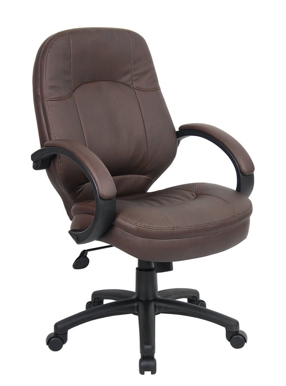 Boss Office Supplies B726-BB Leatherplus Executive Chair