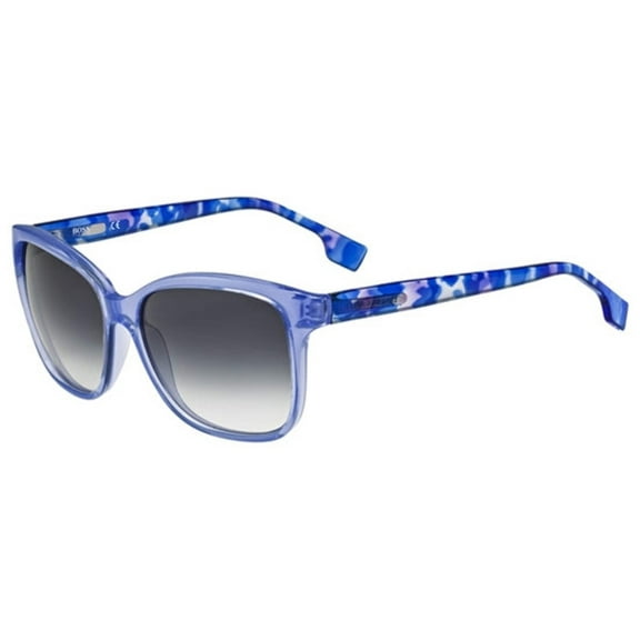 BOSS Orange 0060/S BJA-JJ Women's Sunglasses - Blue Frame, Grey Shaded Lenses