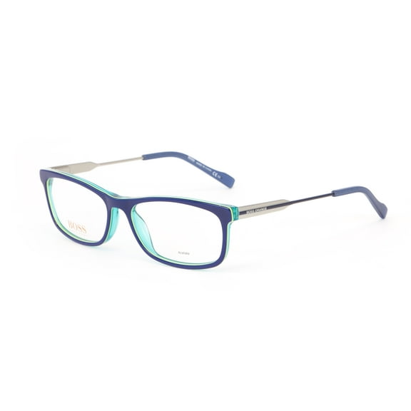 Boss Orange Rectangular Eyeglass Frames 57mm Blue/Lime/Green
