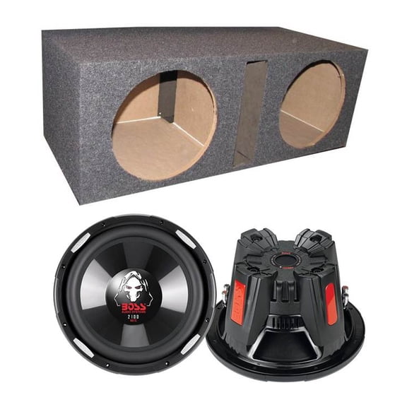 Boss P106DVC 10" 4200W Car Subwoofers + Dual Vented Sub Box Enclosure