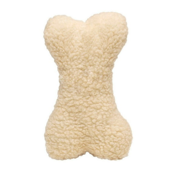 Boss Pet 08807 Digger's Fleece Plush Characters Cuddly Bone Shape Dog Toy with Squeaker