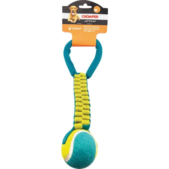 Boss Pet Chomper Braided Nylon Tug & Ball Dog Toy - Pack of 6