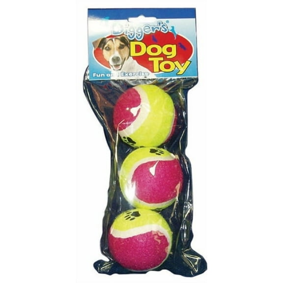Digger's A08225 Pet Tennis Balls Digger's Multicolored Rubber Large Multicolored