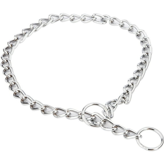 Ruffin' It Guardian Gear Dog Choke Collar - Chrome-Plated Steel, Heavy-Weight - 26"