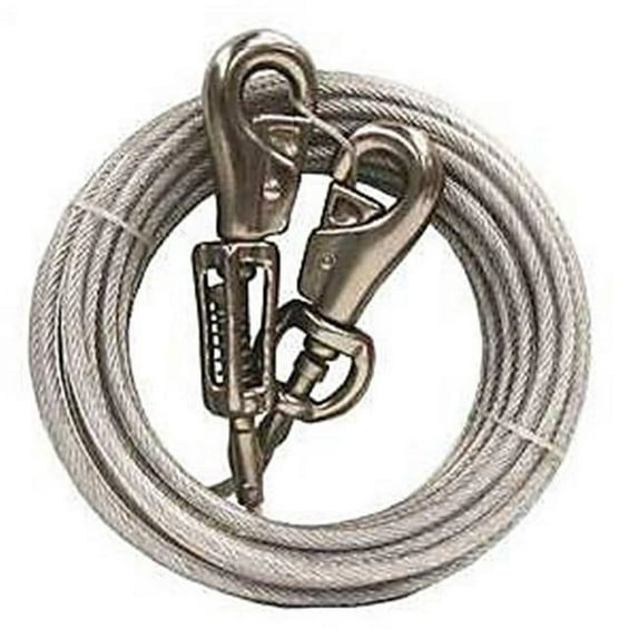 Boss Pet Products 1867712 Q5715SPG99 15 ft. Dog Tie Out, Extra Large