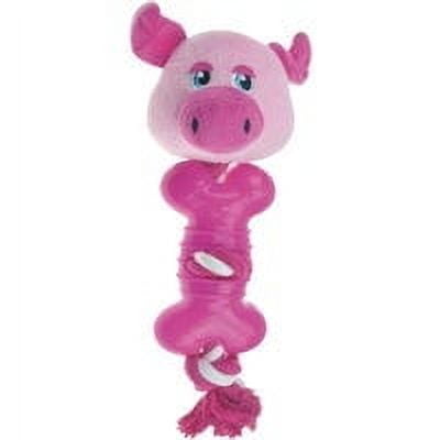 Boss Pet Products US2216-15 Park BLVD Pig Ropers Pet Plush Toy, Pink