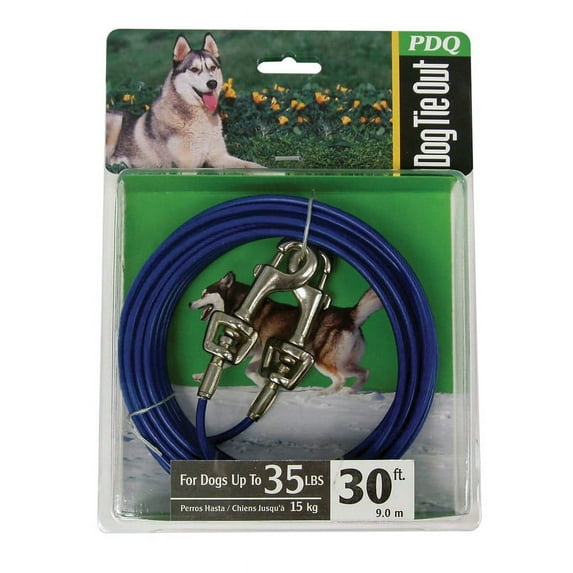 PDQ 30' Medium Dog Tie-Out up to 35lbs