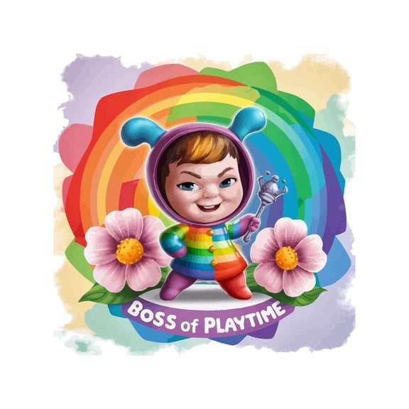 Boss Of Playtime Playful Energetic Creative Enthusiastic Daycare Wall Art Sticker Designs Vinyl Stickers For Home House Walls Rooms Windows Bedroom Decoration Size (26x26 inch)