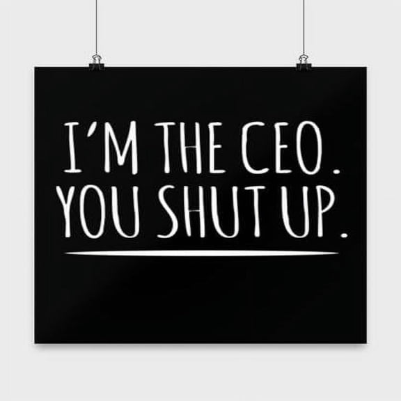 Boss Motivation Wall Art - Office Decor - 13x13 Poster Print - Business Style