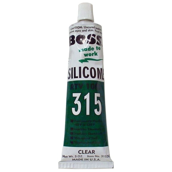 Boss Products 3 oz Clear Silicone Tub Caulk