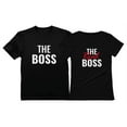 thumbnail image 1 of The Boss & The Real Boss Funny Matching T-Shirts - Perfect for Husband & Wife - Great Gift for Couples - Anniversary, Valentine's Day, Christmas Gifts - Black Small / Women Black Medium, 1 of 7