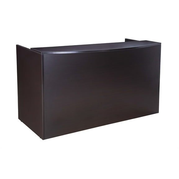 Boss Office Products Reception Desk, 71W X 30/36D X 42H, Mocha