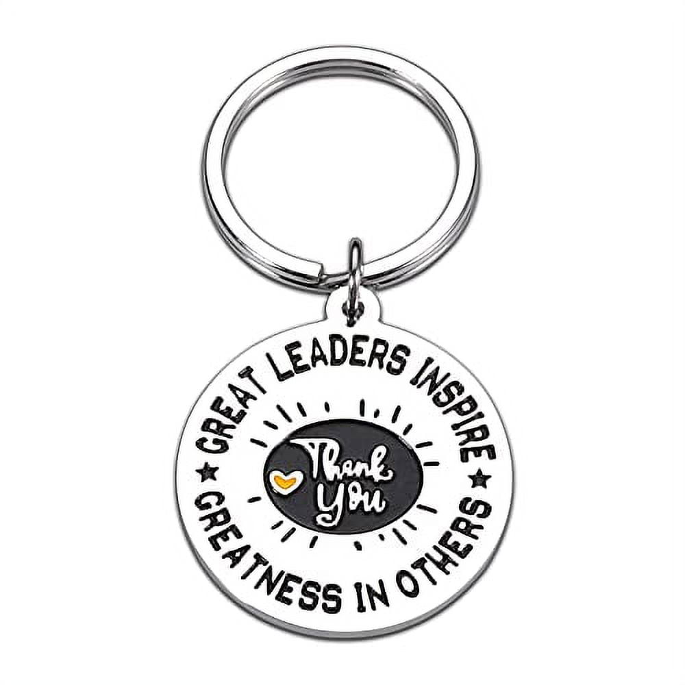 Leaders Boss Gifts Keychain for Christmas Men Women Office Gifts World Best  Boss Keyring for Supervisor