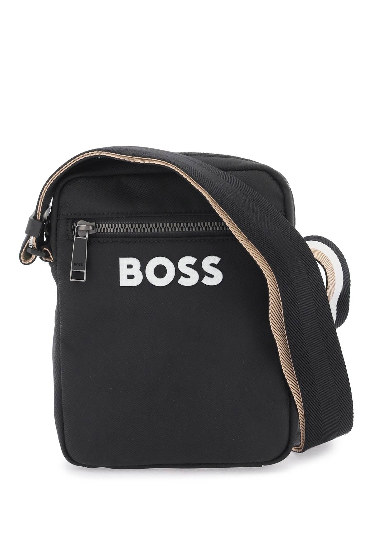 Boss Shoulder Bag With Rubberized Logo Men