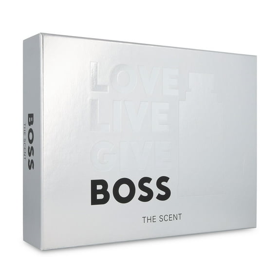 Boss The Scent by Hugo Boss 3pc Gift Set EDT 3.3 oz + Deodorant Spray + Shower Gel for Men
