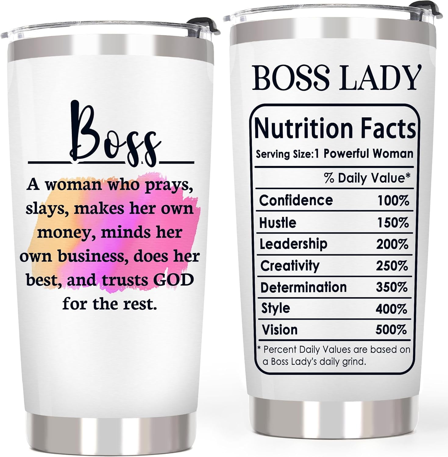 Boss Tumbler - Boss Gifts for Women, Inspirational Boss Lady Tumbler, Funny  Boss Day Gifts, Best Christmas or Birthday Gift for Female Boss, Women  Leaders, Entrepreneurs - Walmart.com, image size:1470x1500