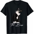 thumbnail image 1 of Boss Tuxedo Cat Lovers Funny Tee Shirt for Mom Dad Gift T-Shirt, 1 of 2
