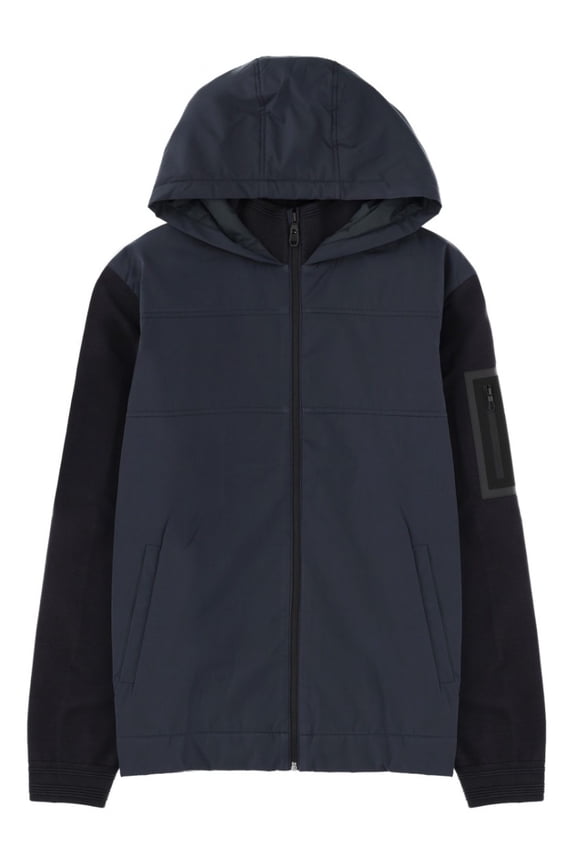 Two-Tone Navy Front Hood Jacket (Men's)
