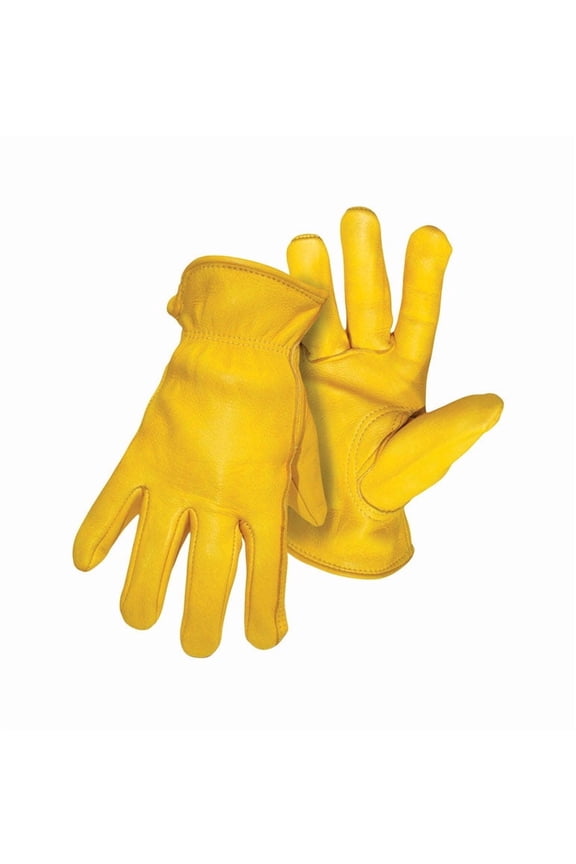 7722382 Yellow Mens Indoor & Outdoor Driver Gloves, Large - Pack of 2