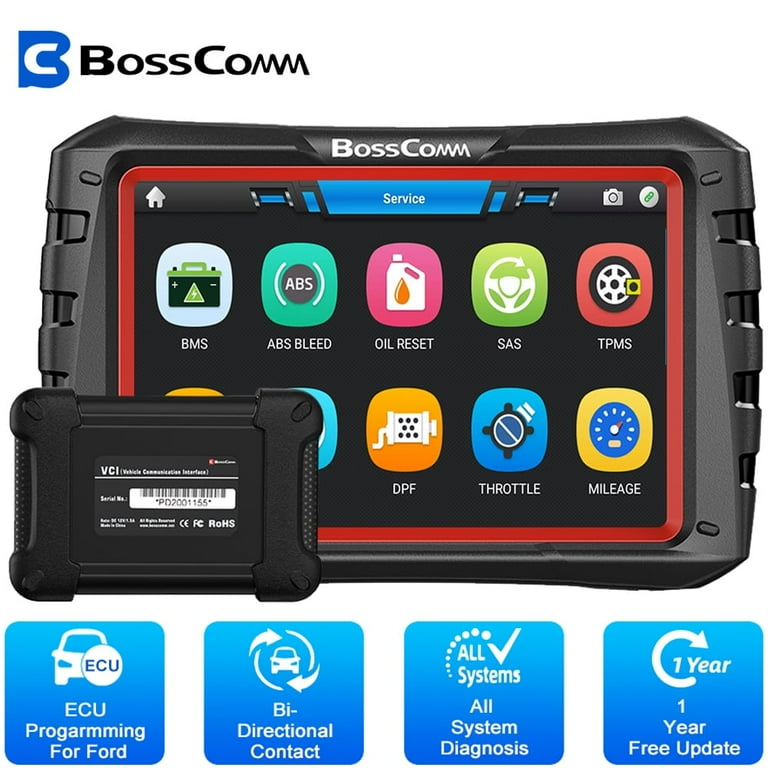 BossComm IFIX980 OBD2 Scanner, Auto Engine Scan, Car Bi