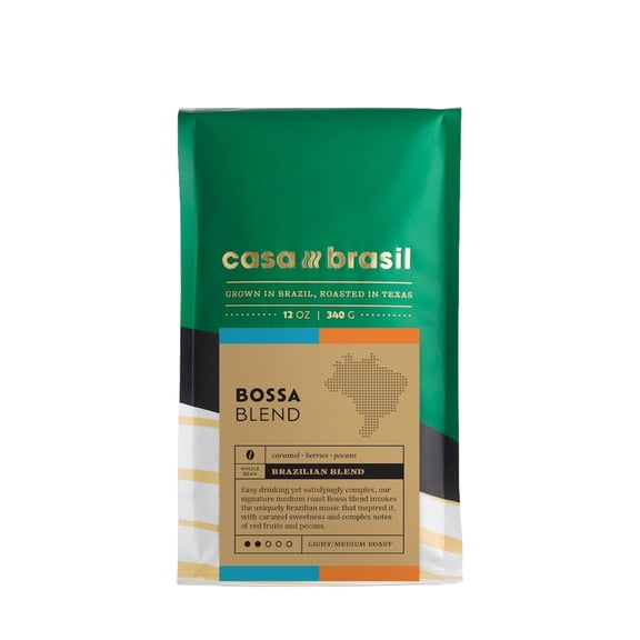 Bossa Blend - Roasted by Casa Brasil Coffees - Freshly Ground Coffee - 12oz Bag