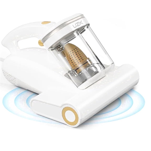 16Kpa Handheld Mattress Vacuum Cleaner, UV Light for Deep Cleaning Beds & Sofas (White Grey)