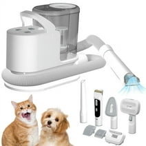 Bossdan Pet Grooming Kit & Vacuum, 11KPa Pet Groomer Vacuum Suction, 5 in 1 Dog Vacuum, 2L Dustbin for Dogs, Cats