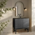 thumbnail image 1 of Bosse 36" Freestanding Bathroom Vanity in Black Oak with Black Sink Top, 1 of 11