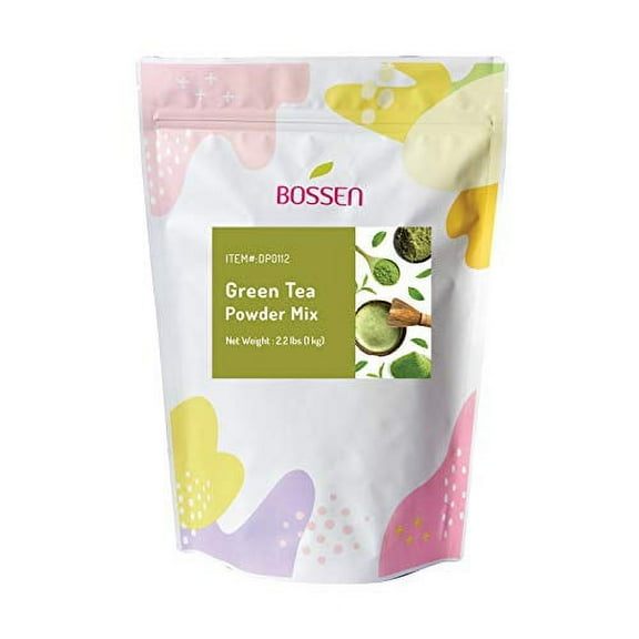Bossen Bubble Tea Powder Mix - Green Tea - 2.2 Pound
