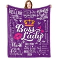 thumbnail image 1 of Bosses Day Gifts for Him Men, Boss Gifts for Men, Cool Boss Gifts for Men, Funny Boss Gifts, National Boss Day Gifts, Boss Appreciation Gifts, Christmas Birthday Gifts for Boss Blanket 50*60, 1 of 5