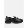 thumbnail image 1 of Bossi Faux Leather Loafers With Buckle Embellishment, 1 of 5