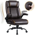 thumbnail image 1 of Bossin Big and Tall Executive Office Chair 400lbs with Flip-up Arms for Adult, Ergonomic High Back Lumber Support Adjustable Computer Desk Chair, 1 of 7