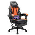 thumbnail image 1 of Bossin Gaming Chairs with Footrest, Massage Leather Game Chair for Adults, Big and Tall Gamer Chair with Headrest and Lumbar Support, 1 of 8